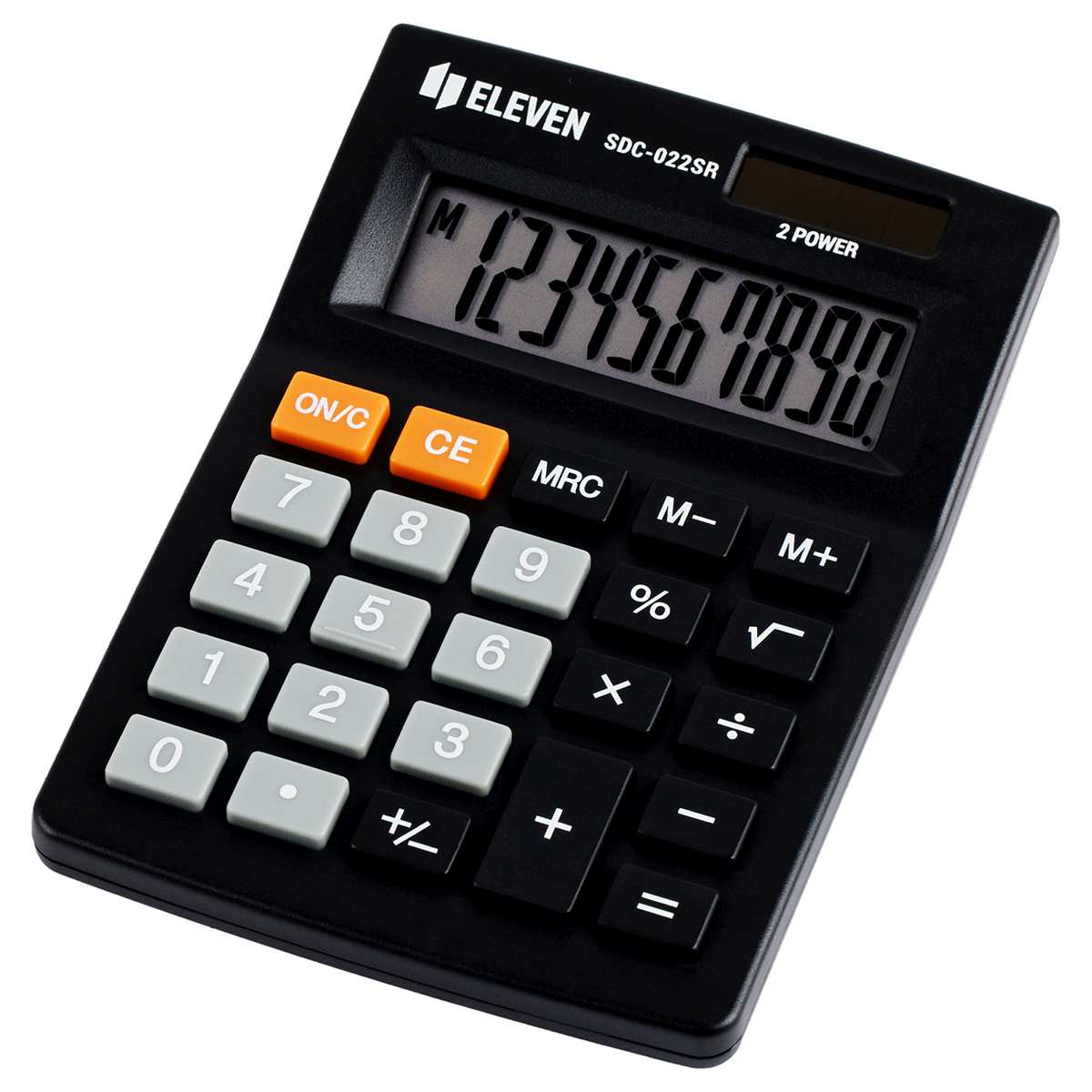 картинка Калькулятор настольный, 10 разрядов, 8,8*12,7*2,3 см, двойное питание, ассорти, "SDC-022SR", Eleven от магазина Альфанит в Кунгуре