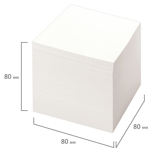 картинка Блок для записи непроклеенный, 8*8*8 см, белый, STAFF, 111980 от магазина Альфанит в Кунгуре