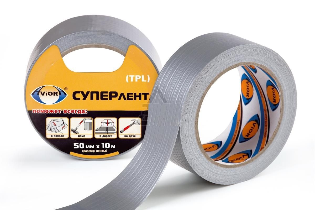 картинка Скотч армированный, 50мм*10м, серый, "СУПЕРлента", Aviora, 302-090 от магазина Альфанит в Кунгуре