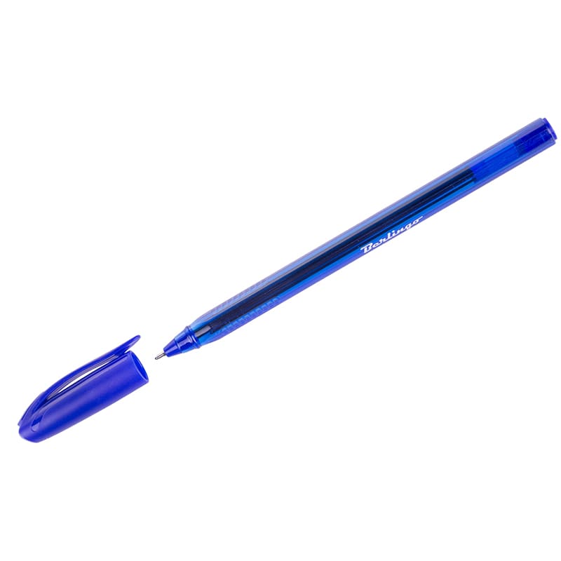 картинка Ручка шариковая, 0,7 мм, синяя, корп. прозрачный синий, "Triangle 100T", Berlingo, CBp_07105 от магазина Альфанит в Кунгуре