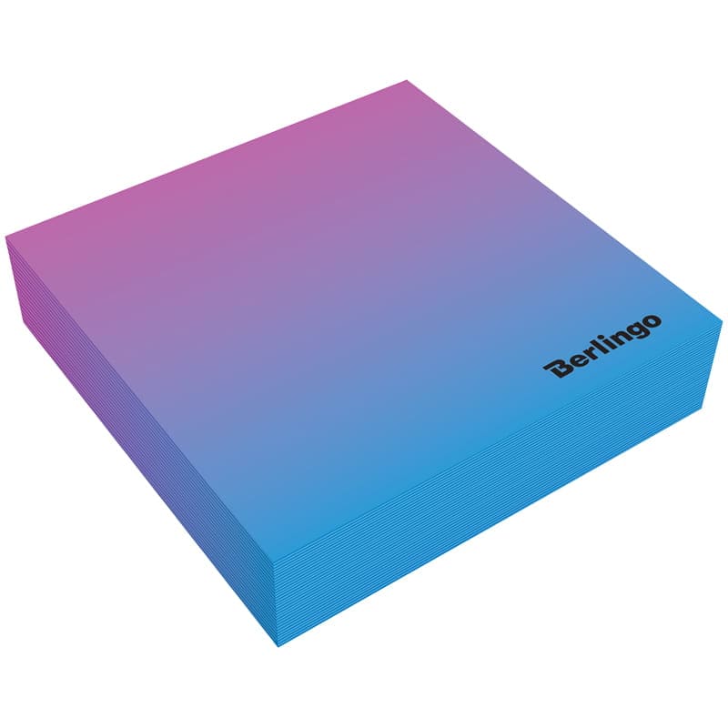 картинка Блок для записи проклеенный, 8,5*8,5*2 см, 200 л, голубой/розовый, "Radiance", Berlingo, LNn_00051 от магазина Альфанит в Кунгуре