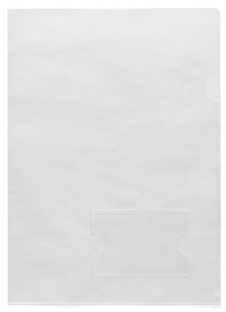 картинка Папка-уголок, А4, 180 мкм, пластик, прозрачный, с карманом, Hatber, AGкм4_00100 от магазина Альфанит в Кунгуре