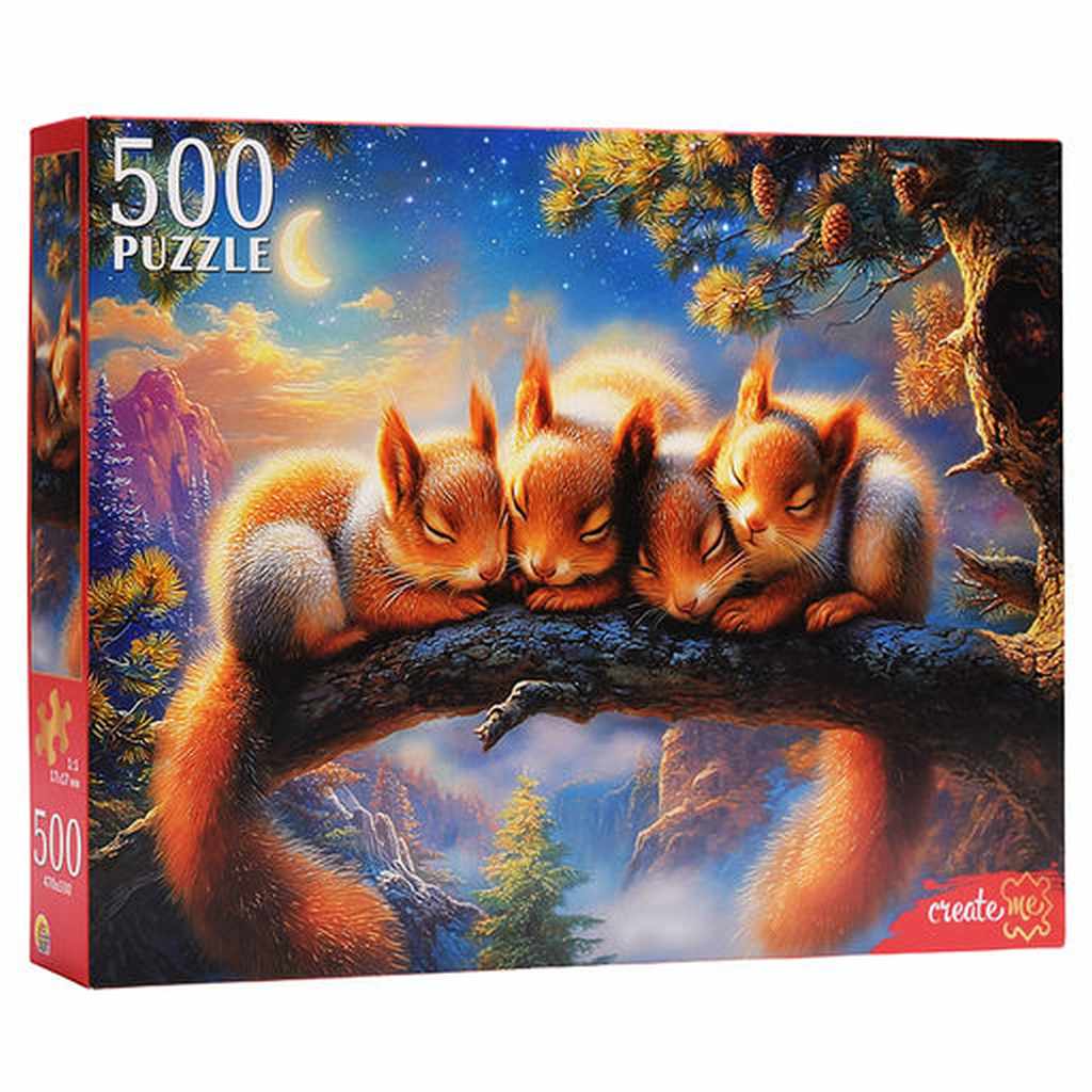 картинка Пазл 500 эл., "Спящие белки", Рыжий кот, Ф500-5088 от магазина Альфанит в Кунгуре