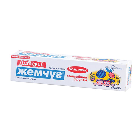 картинка Зубная паста, 50 мл, детская, "Детский жемчуг. Волшебные фрукты", Невская косметика от магазина Альфанит в Кунгуре