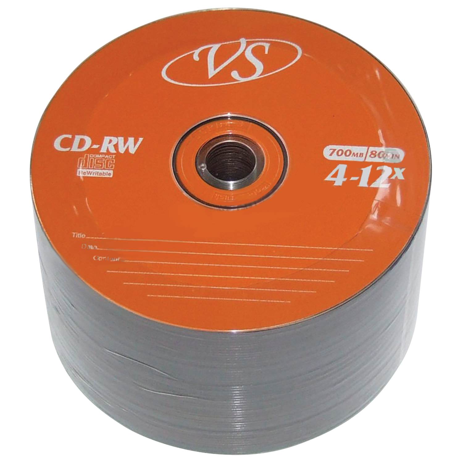 картинка Диски CD-RW Bulk, 50 шт, 700 Gb, бокс, VSCDRWB5001 от магазина Альфанит в Кунгуре