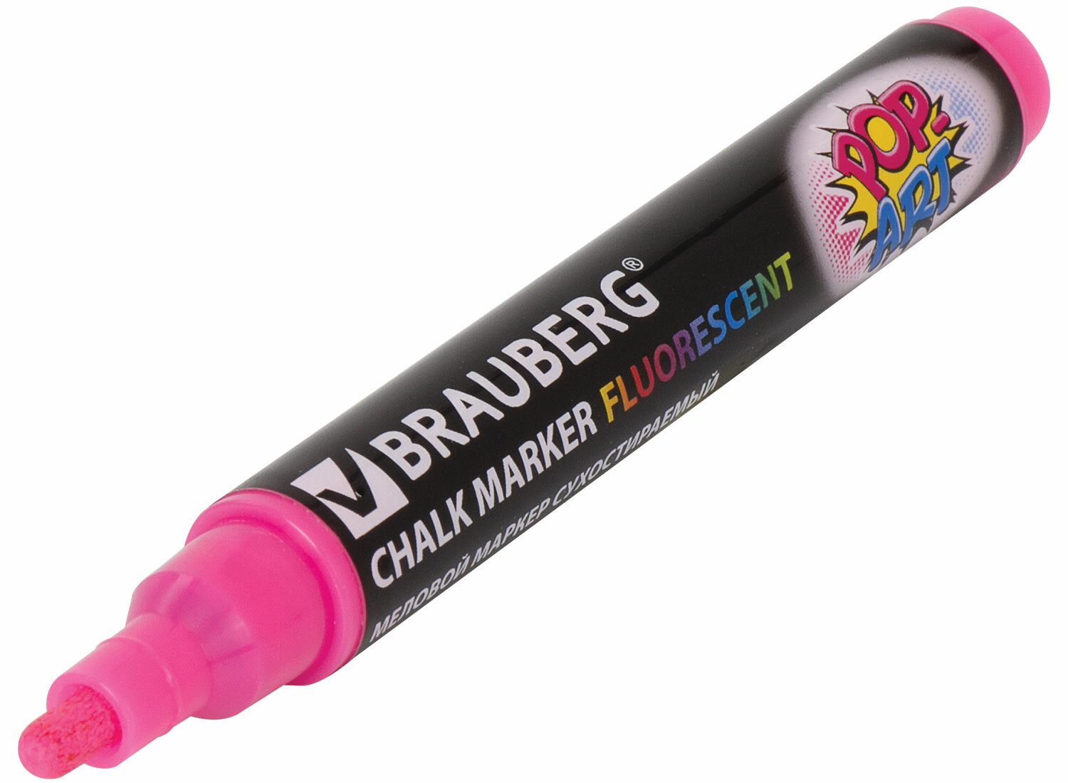 картинка Маркер меловой, 5 мм, розовый, стираемый, "Pop-Art", BRAUBERG, 151530 от магазина Альфанит в Кунгуре