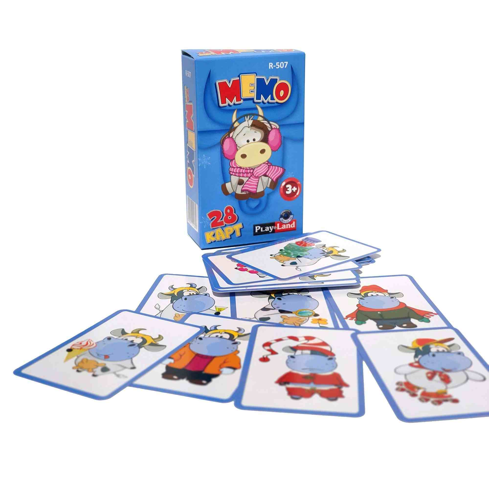 картинка МЕМО, 46 карточек, "Коровка", PlayLand, R-507 от магазина Альфанит в Кунгуре