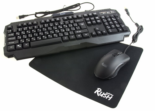 картинка Комплект проводной (клавиатура + мышь + коврик) игровой SmartBuy RushShotgun, черный, подсветка от магазина Альфанит в Кунгуре