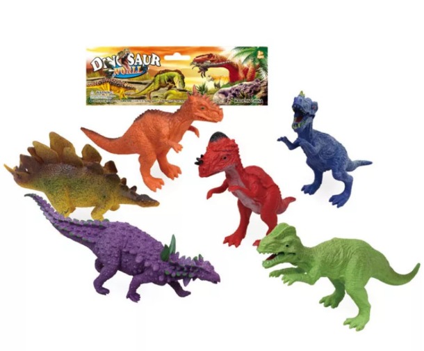 картинка Набор игровых фигурок, 6 шт, 27*35 см, в пакете, "Динозавры", К261 от магазина Альфанит в Кунгуре