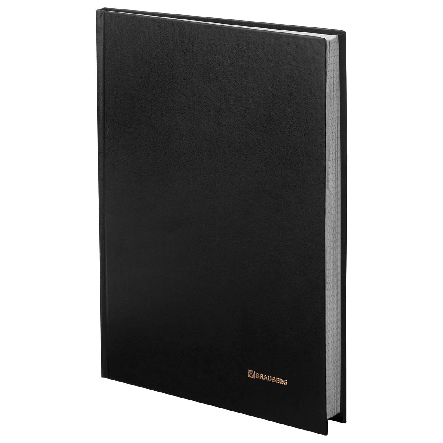 картинка Книга учета, А4, 96 л, клетка, твердая, бумвинил, блок офсет, черная, BRAUBERG, 130223 от магазина Альфанит в Кунгуре