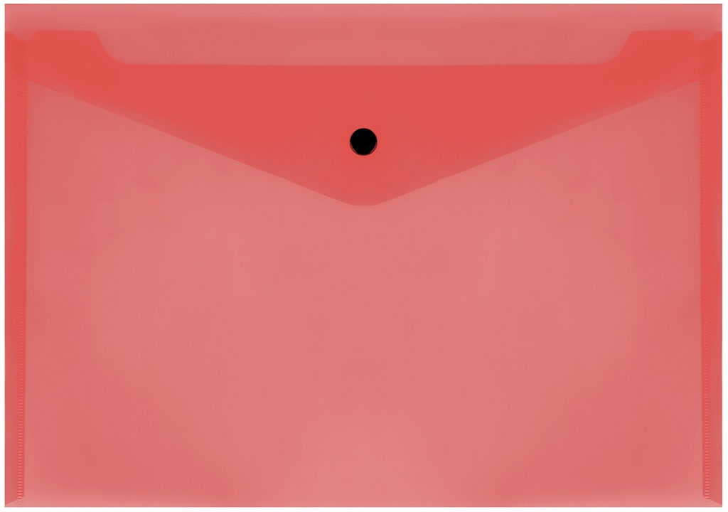 картинка Папка-конверт на кнопке, А4, 150 мкм, до 100 л, пластик, красный, СТАММ, ММ-32275 от магазина Альфанит в Кунгуре