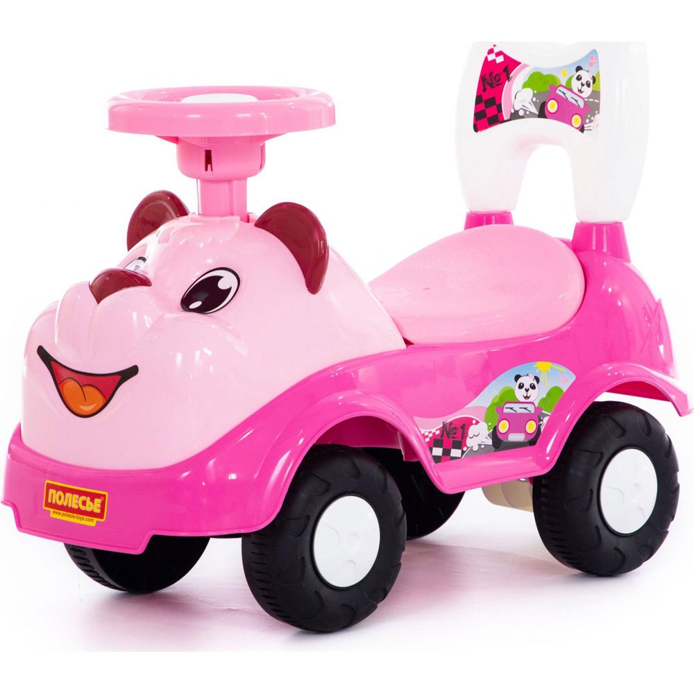картинка Машина-толокар, пластик, розовый, "Мила", 78001, 10100007 от магазина Альфанит в Кунгуре