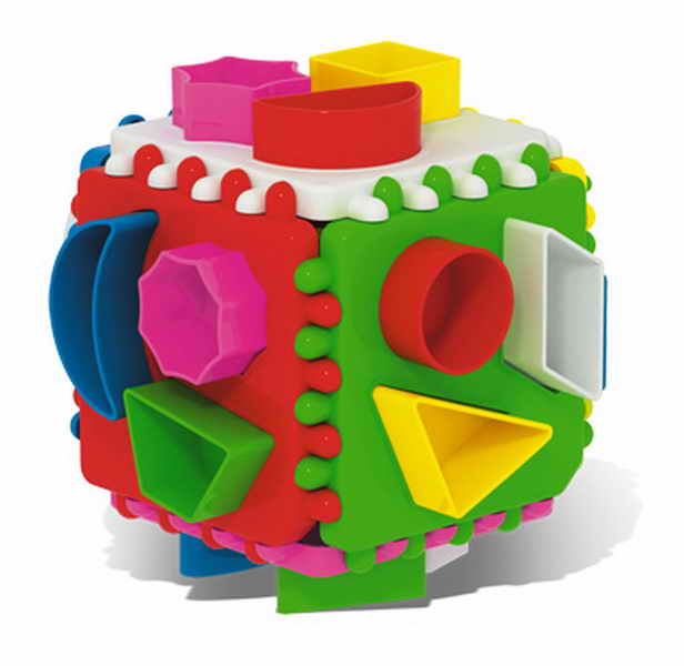 картинка Игрушка-сортер, 11,5*11,5 см, "Логический куб", STELLAR, 01307 от магазина Альфанит в Кунгуре