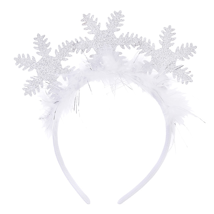 картинка Ободок карнавальный, серебро, "Снежинка", S1143 от магазина Альфанит в Кунгуре