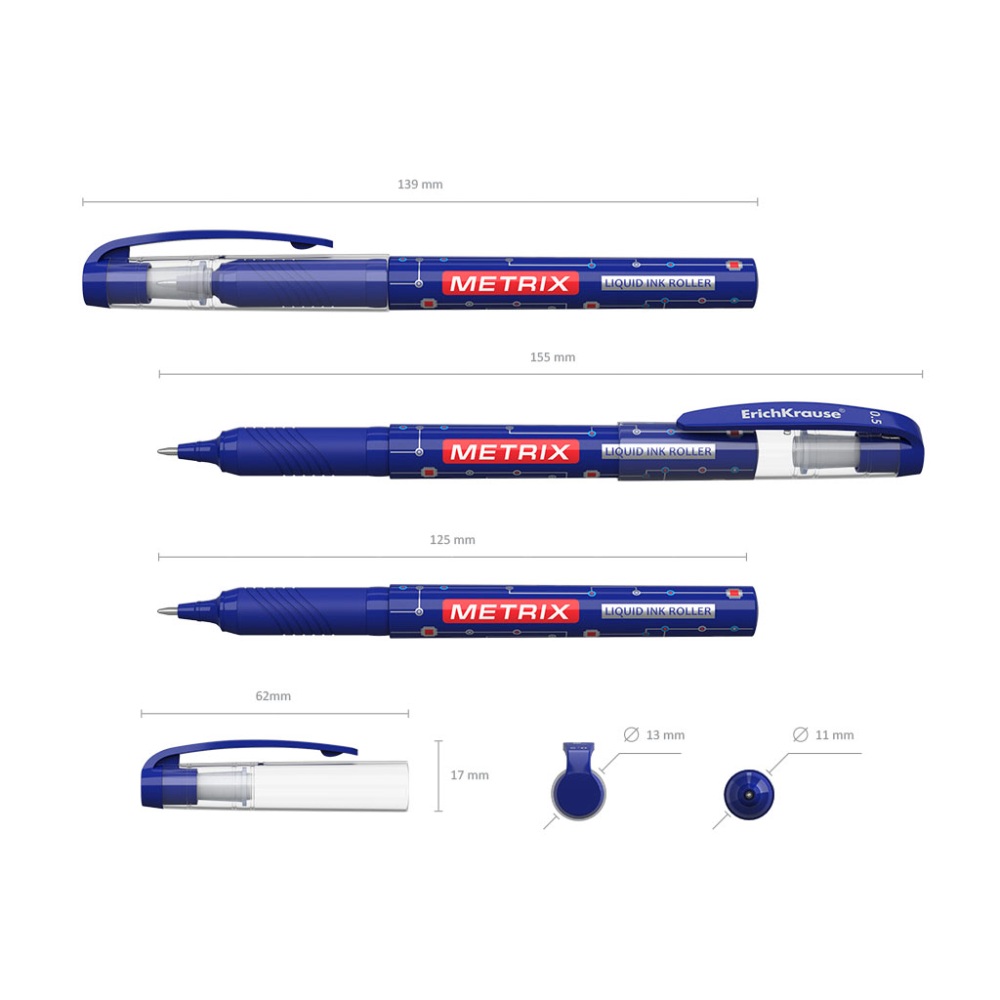 картинка Ручка шариковая роллер, 0,5 мм, синяя, "Stick&Grip Classic", 45479 от магазина Альфанит в Кунгуре