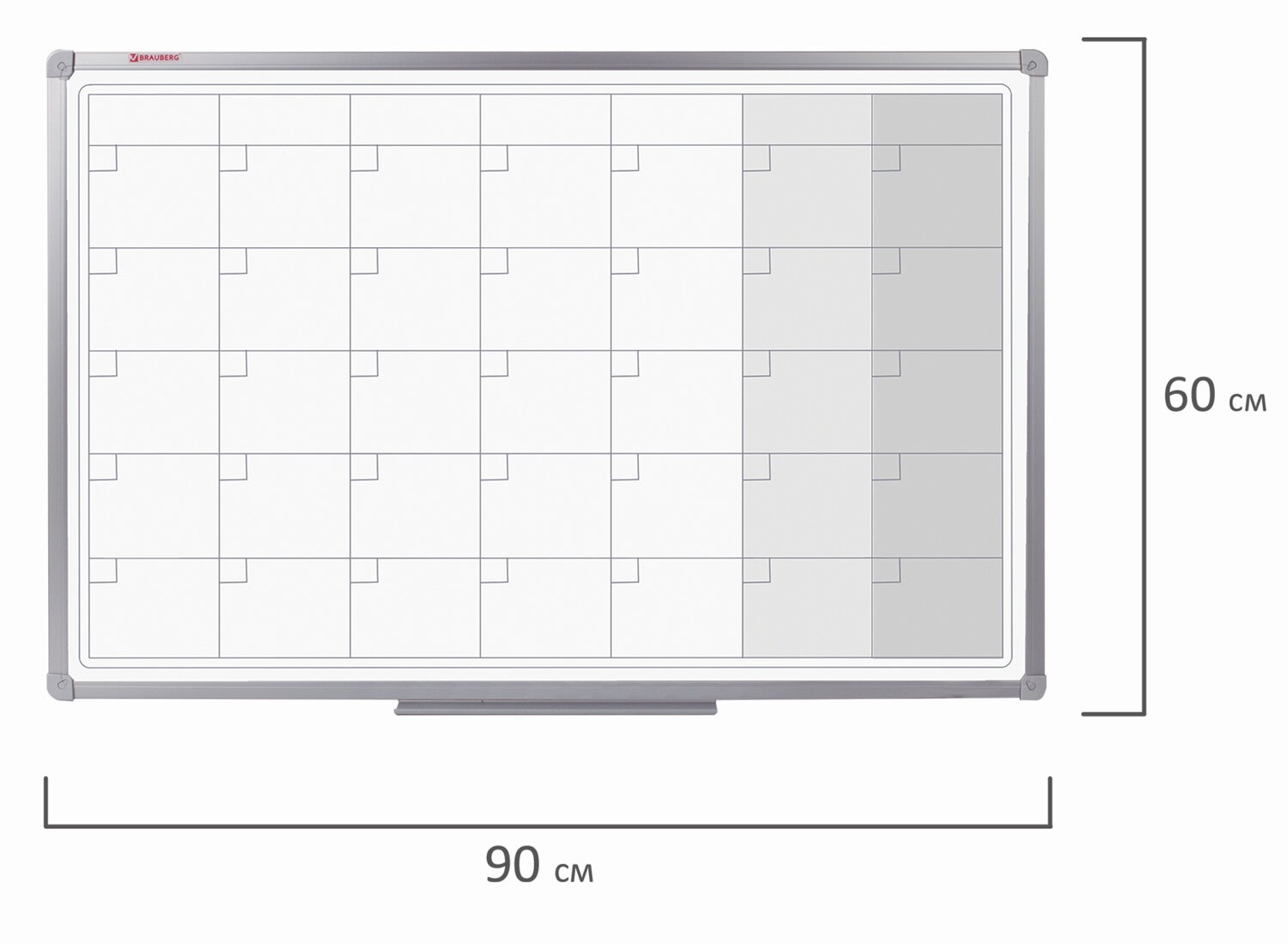 картинка Доска магнитная, 60*90 см, планинг, на месяц, BRAUBERG, 236863 от магазина Альфанит в Кунгуре