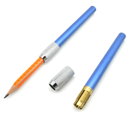картинка Удлинитель-держатель для карандаша, металл, синий, регулируемый, HP-12, 317617 от магазина Альфанит в Кунгуре