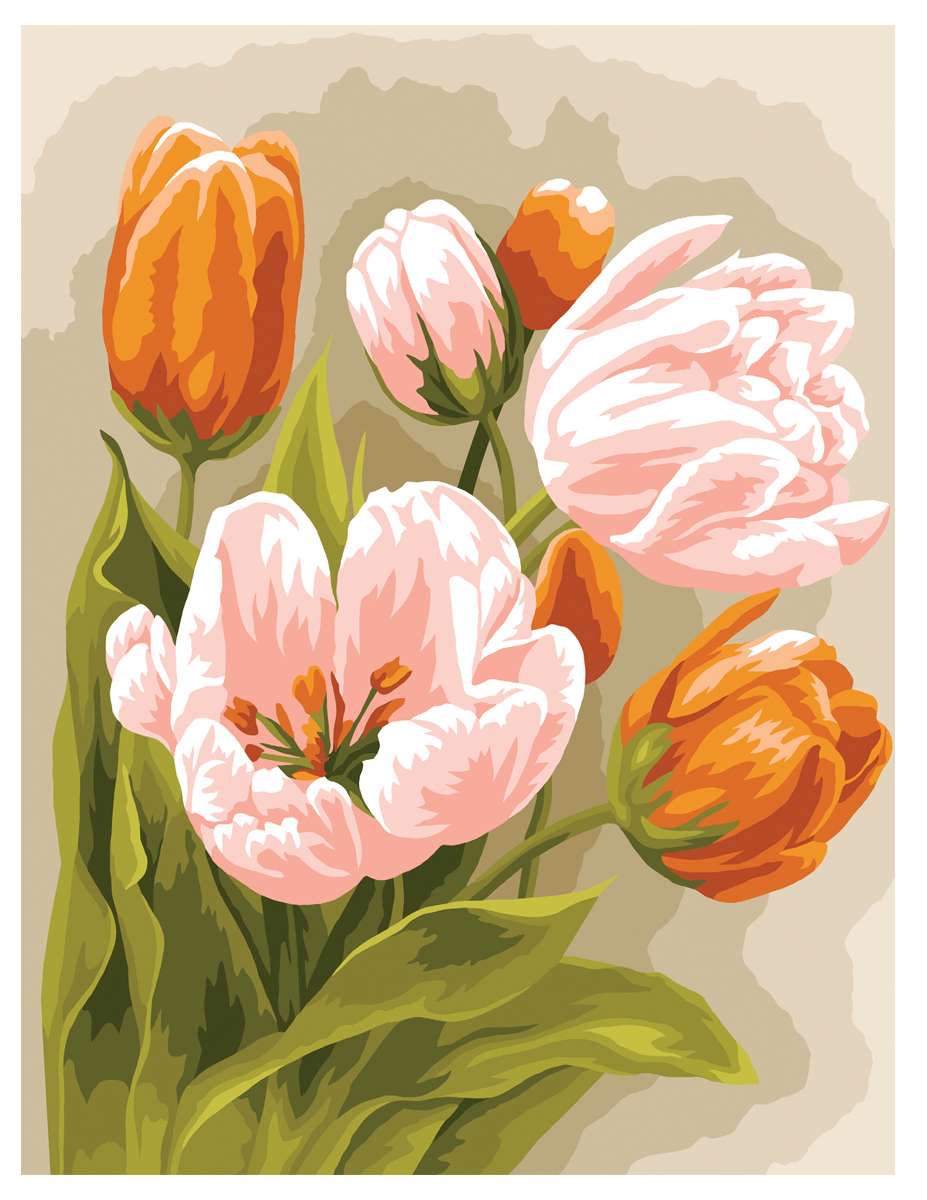 картинка Картина по номерам, 30*40 см, на картоне, "Тюльпаны", Три совы, КК_53788 от магазина Альфанит в Кунгуре