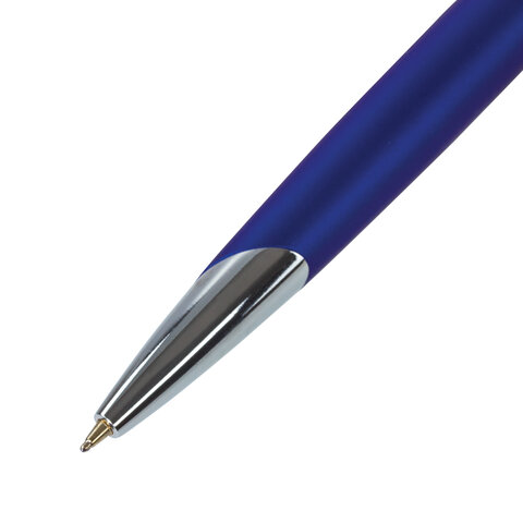картинка Ручка подарочная шариковая, 0,5 мм, синяя, корп. серебро/синий, "Echo", BRAUBERG, 143460 от магазина Альфанит в Кунгуре