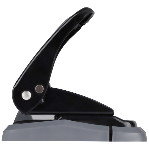 картинка Дырокол, 2 отверстия, на 35 л, с линейкой, металл, черный, OfficeSpace, 266967 от магазина Альфанит в Кунгуре