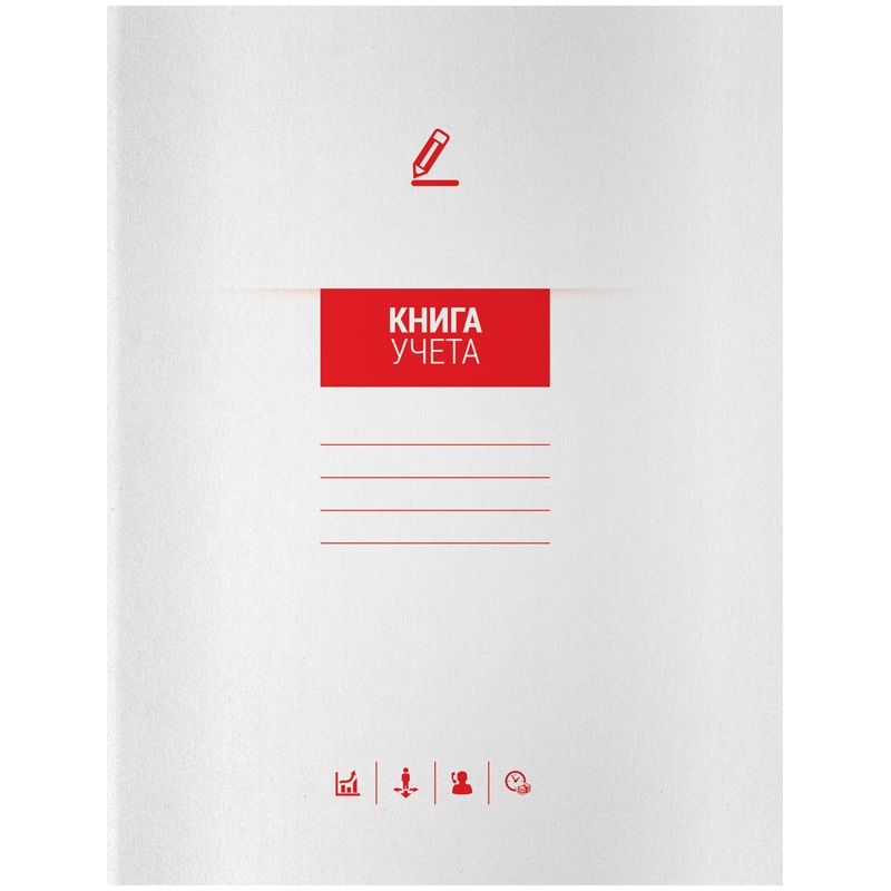 картинка Книга учета, А4, 72 л, клетка, мелованный картон, офсет, OfficeSpace, 268881 от магазина Альфанит в Кунгуре