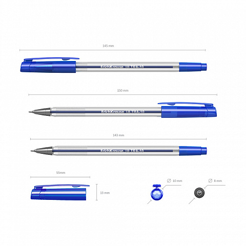 картинка Ручка шариковая, 0,7 мм, синяя, корп. прозрачный, "L-10 Ultra", Erich Krause, 13873 от магазина Альфанит в Кунгуре
