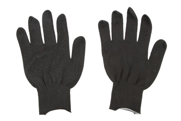 картинка Перчатки тканевые, черный, нейлон, с гелевым покрытием, "Микроточка", 028-520 от магазина Альфанит в Кунгуре