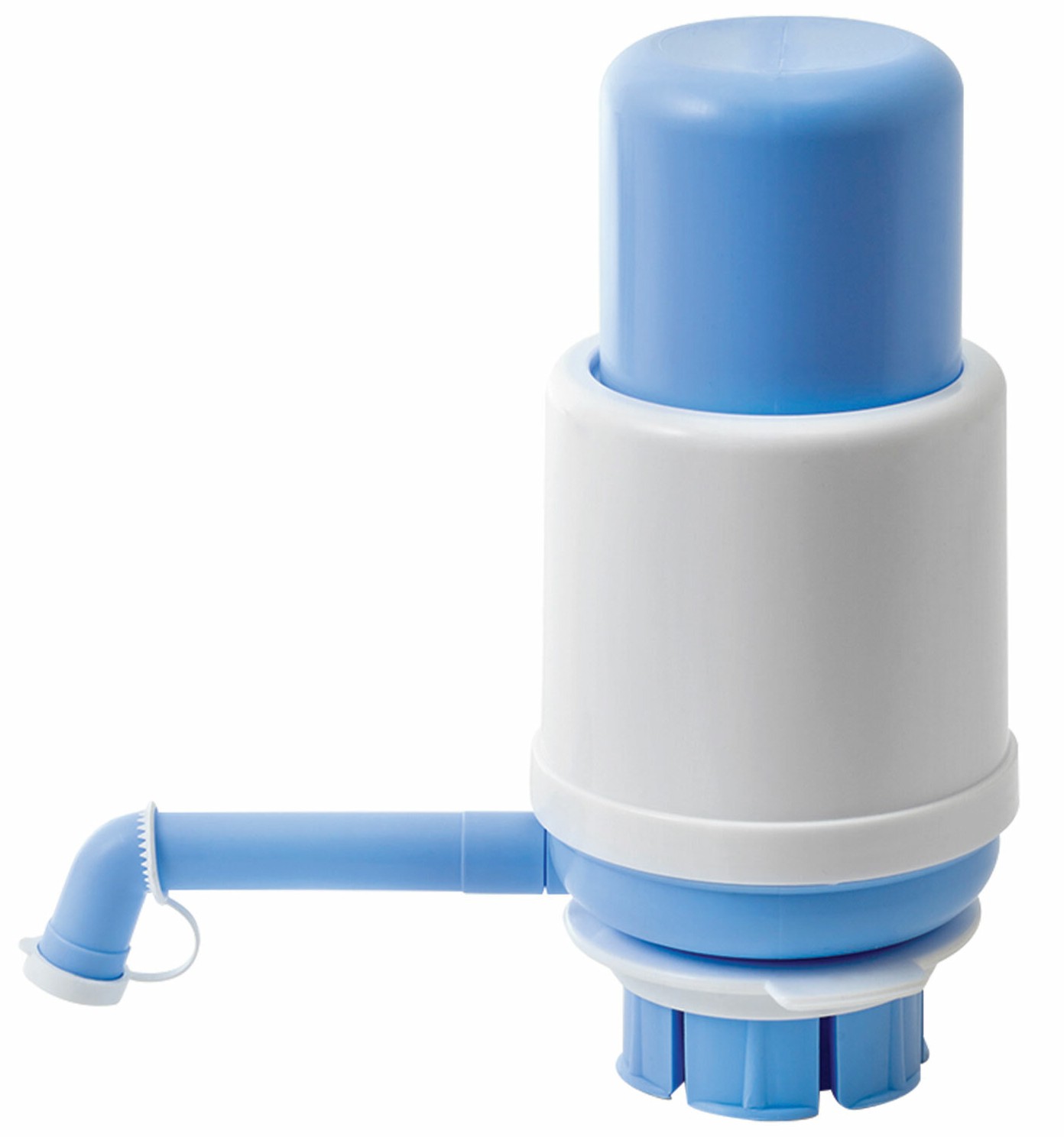 картинка Помпа для воды, пластик, белый/голубой, механическая, для бутылей 11-19 л, "№5", Vatten, 4876 от магазина Альфанит в Кунгуре
