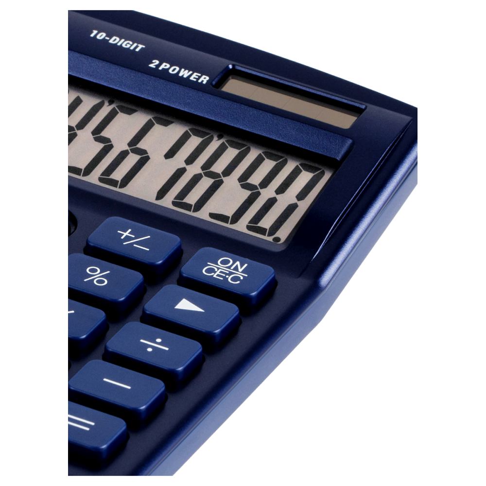 картинка Калькулятор настольный, 10 разрядов, 12,7*10,5*2,1 см, двойное питание, темно-синий, Eleven, SDC-810NR-NV от магазина Альфанит в Кунгуре