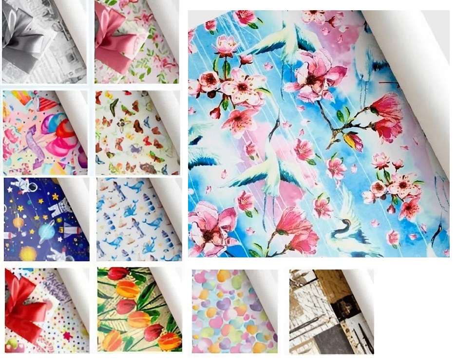 картинка Бумага упаковочная, 68,5*100 см, ассорти, Интерпак от магазина Альфанит в Кунгуре