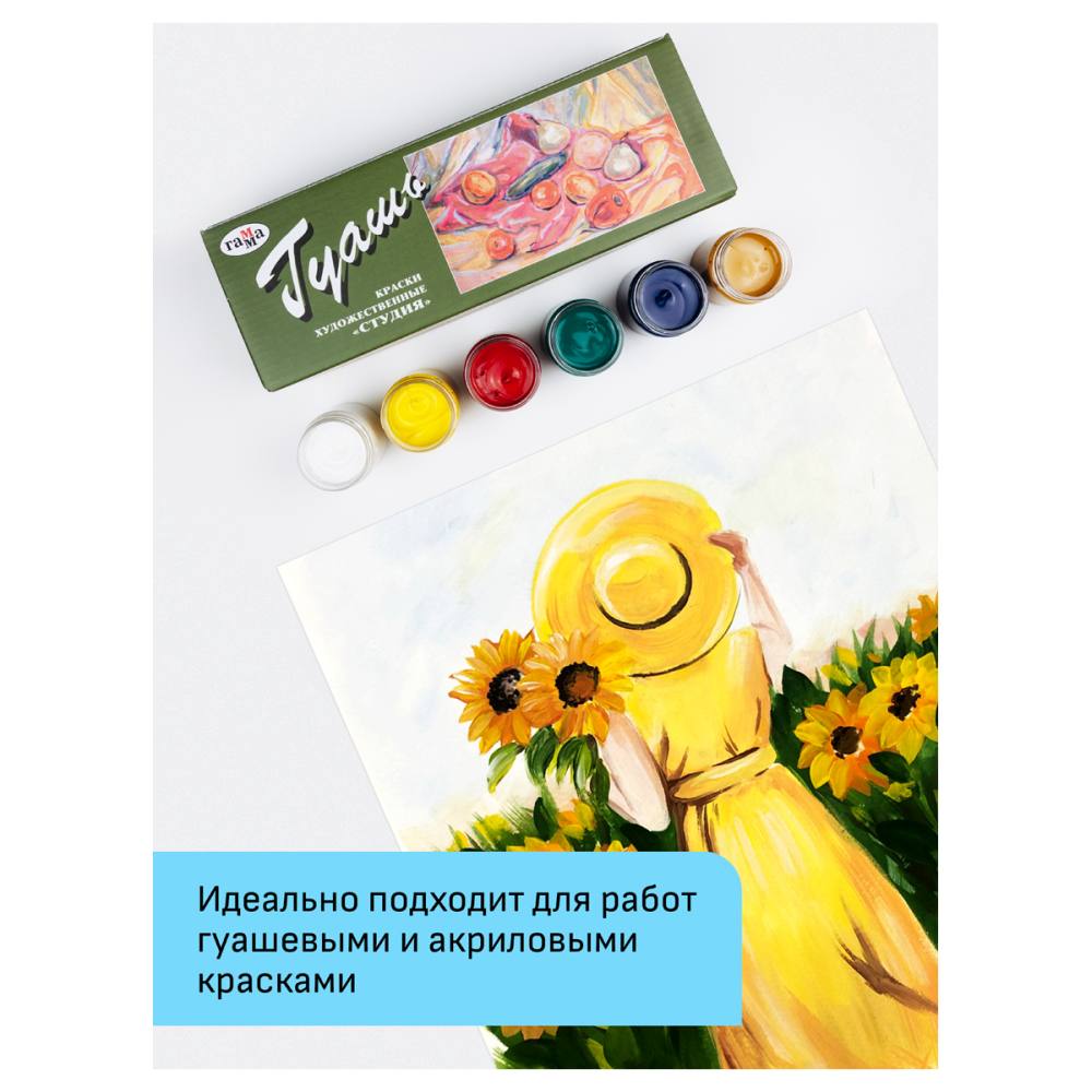картинка Папка для гуаши и акрила, А3, 20 л, 180 г/м2, "Студия", Гамма, 30A03F720W от магазина Альфанит в Кунгуре