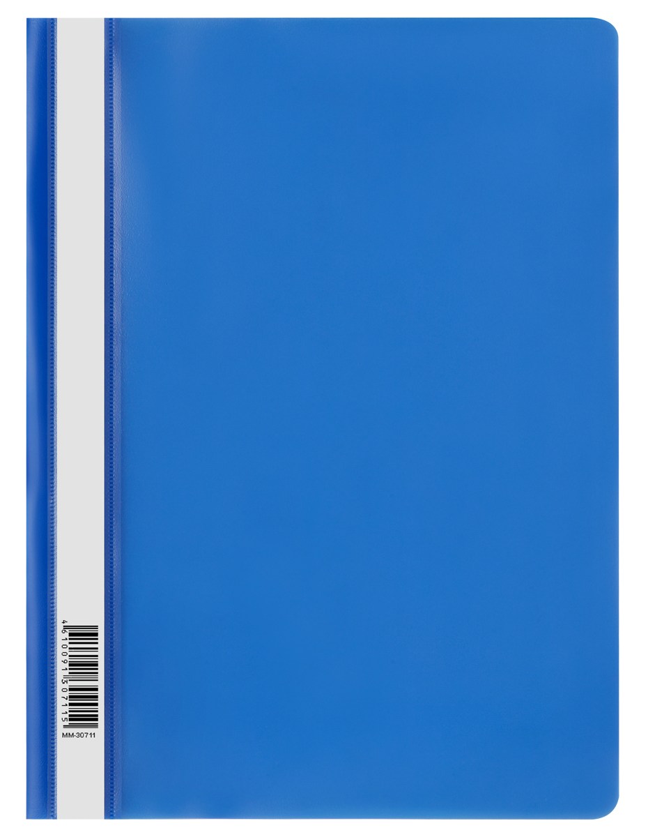 картинка Папка-скоросшиватель с прозрачным верхом, А4, 120 мкм, синий, СТАММ, ММ-30711 от магазина Альфанит в Кунгуре