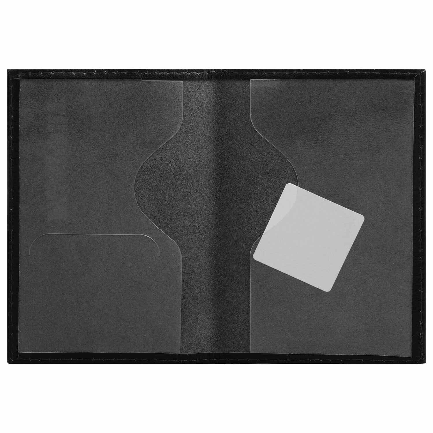 картинка Обложка для паспорта, кожа натуральная, черный, "Pasport. Галант", BRAUBERG, 237179 от магазина Альфанит в Кунгуре