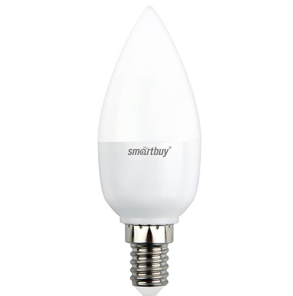 картинка Лампа C37, 8.5W, 6000K, E14, 700Лм, свеча, Smartbuy от магазина Альфанит в Кунгуре