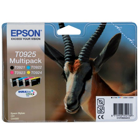 картинка Набор картриджей EPSON T0925, 4 цв, для C91/CX4300, C13T10854A10 от магазина Альфанит в Кунгуре