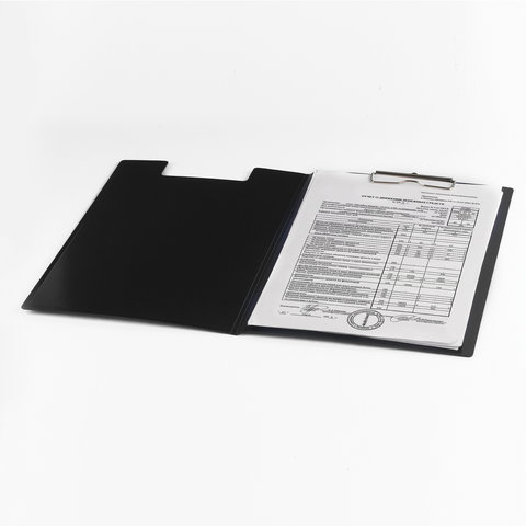картинка Папка-планшет с верхним прижимом, А4, черный, "Contract", BRAUBERG, 223489 от магазина Альфанит в Кунгуре