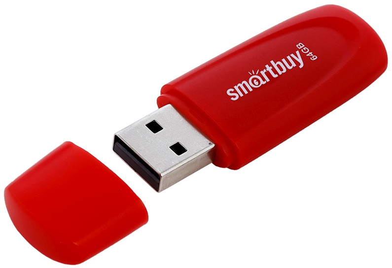 картинка Флеш-диск SmartBuy 64 GB USB 2.0, Scout, красный, SB064GB2SCR от магазина Альфанит в Кунгуре