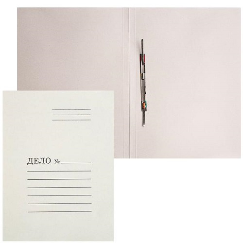 картинка Папка-скоросшиватель, А4, 320 г/м2, картон, белый, мелованный, "Дело", deVente, 3112405 от магазина Альфанит в Кунгуре