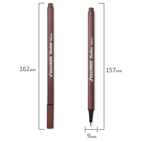 картинка Ручка капиллярная, 0,4 мм, коричневая, "Aero", BRAUBERG, 142257 от магазина Альфанит в Кунгуре