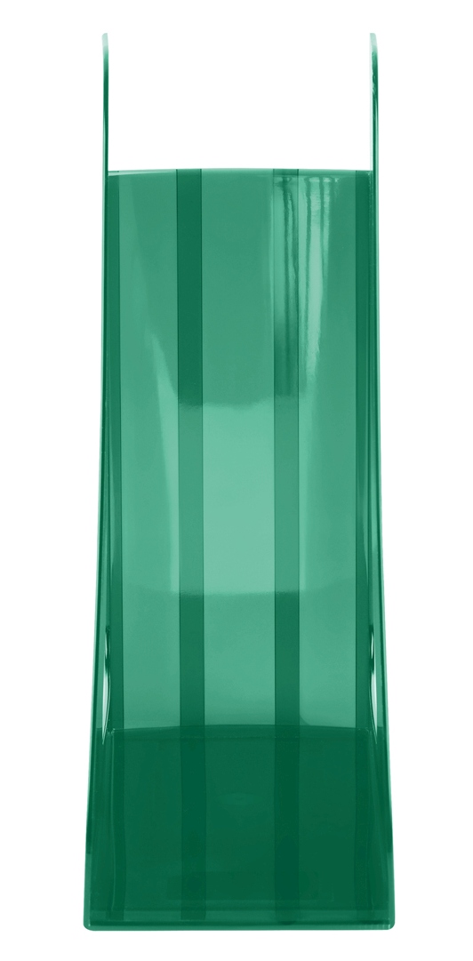 картинка Лоток для бумаг вертикальный 1 отдел, 90 мм, пластик, зеленый тонированный, "Фаворит", СТАММ, ЛТВ-30557 от магазина Альфанит в Кунгуре