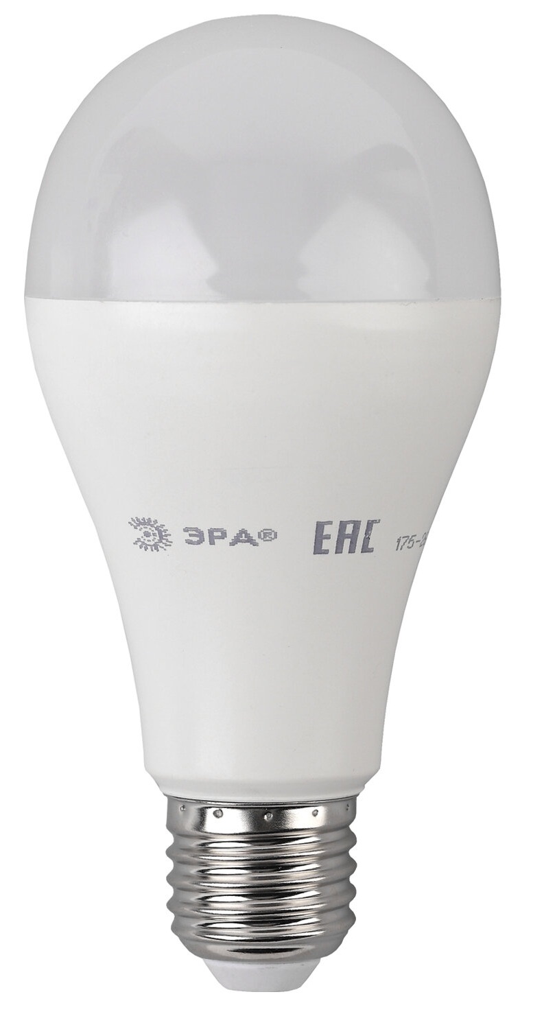 картинка Лампа светодиодная, цоколь E27, груша, теплый белый, 25000 ч, ЭРА, LED A65-20W-2700-E27, Б0050687 от магазина Альфанит в Кунгуре