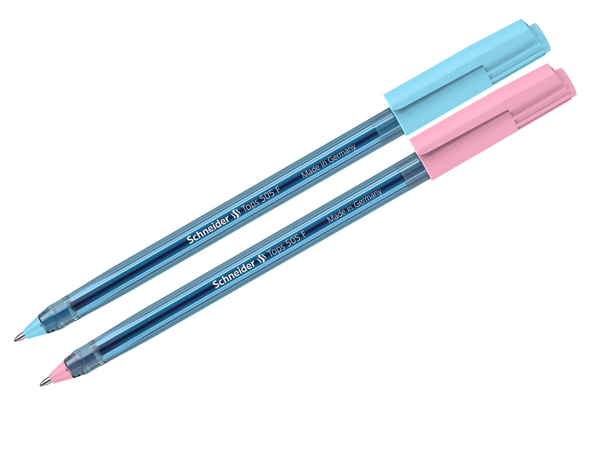 картинка Ручка шариковая, 0,8 мм, синяя, корп. прозрачный, ассорти, "Tops 505 F Bubble Gum", Schneider, 150510 от магазина Альфанит в Кунгуре