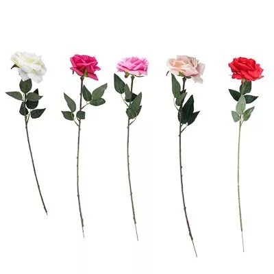 картинка Цветок искусственный 1 шт, 55 см, полиэстер, ассорти, "Ветка Розы", LADECOR, 409-034 от магазина Альфанит в Кунгуре