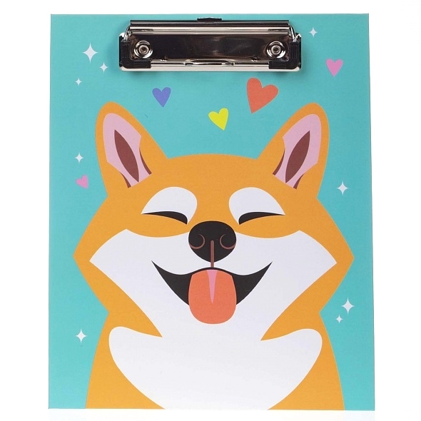 картинка Доска-планшет с верхним прижимом, А5, "Happy Dog", Hatber, Пп5л_075754 от магазина Альфанит в Кунгуре