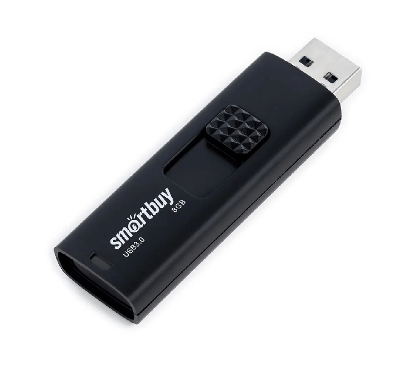 картинка Флеш-диск SmartBuy 8 GB USB 3.0, Fashion, черный, SB008GB3FSK от магазина Альфанит в Кунгуре