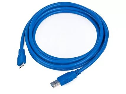 картинка Кабель соединительный для принтера Cablexpert Pro USB 3.0 AM — USB 3.0 microBM, 1,8 м, синий, CCP-mUSB3-AMBM-6 от магазина Альфанит в Кунгуре