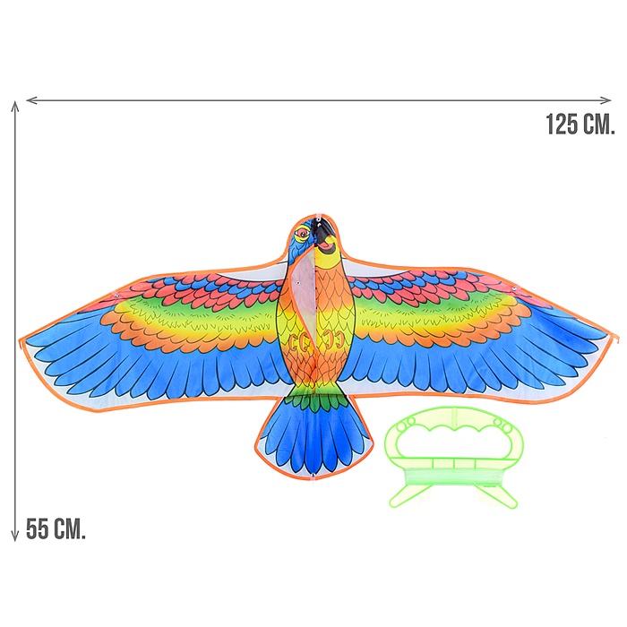 картинка Воздушный змей, 125*55 см, "Яркий попугай", 00-3517 от магазина Альфанит в Кунгуре