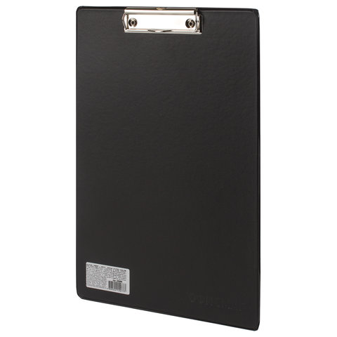 картинка Доска-планшет с верхним прижимом, А4, черный, ОФИСМАГ, 225986 от магазина Альфанит в Кунгуре