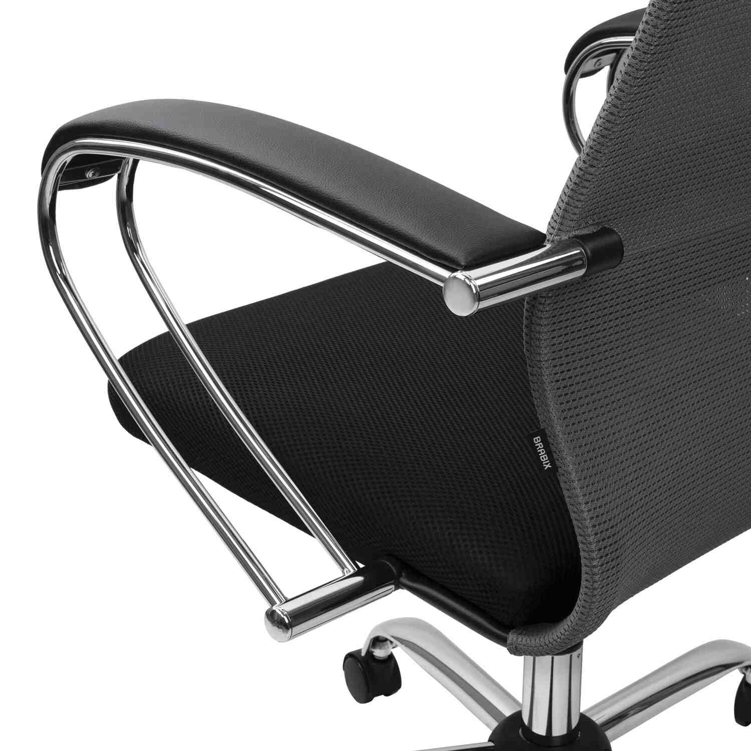 картинка Кресло офисное BRABIX "Ultimate EX-800", сетка, черный/серый, с подлокотниками, 532912 от магазина Альфанит в Кунгуре