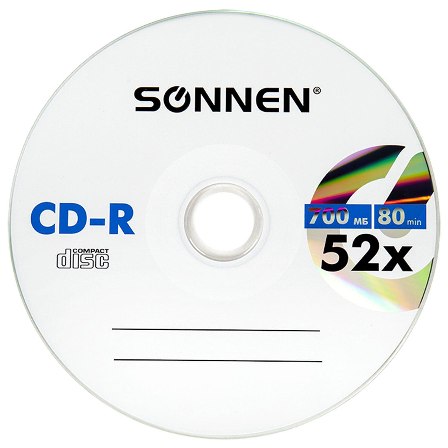 картинка Диски CD-R SONNEN, 50 шт, 52x, сидибокс, 512570 от магазина Альфанит в Кунгуре